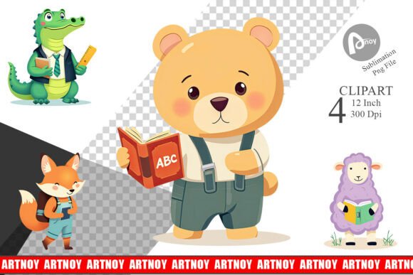 Back to School Animal Clipart