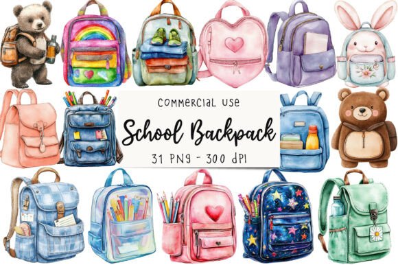 Back to School Backpack Clipart: Strategic Use for Creative and Business Goals