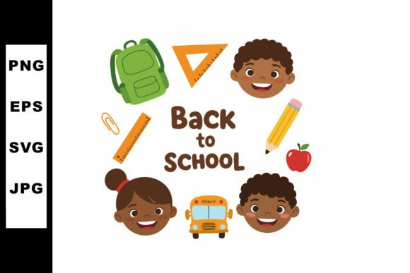 Back to School Children with School Supp: A Creative Resource for Educators and Creators