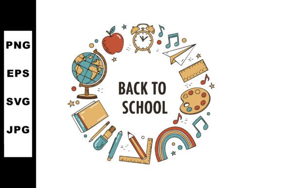 Back to School Education Supplies Globe