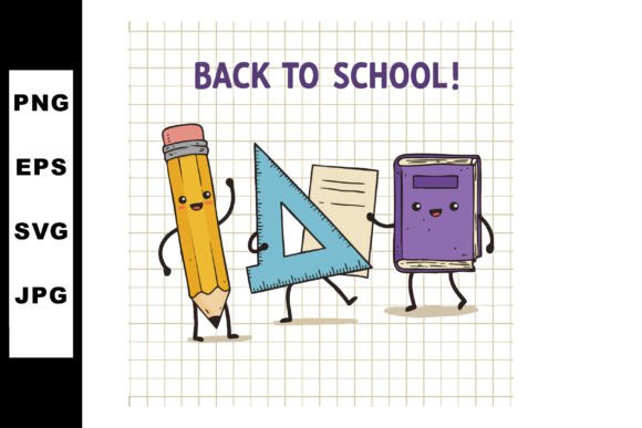 Back to School Happy Pencil Ruler and Bo