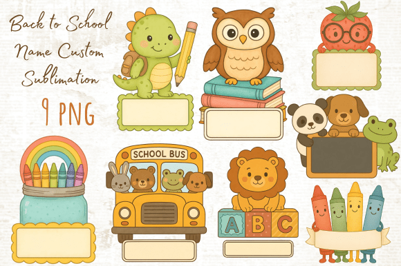 Back to School Name Custom Sublimation