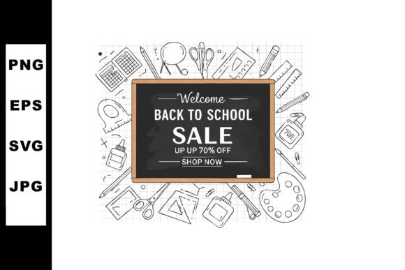 Back to School Sale Blackboard with Stat: A Modern Visual Tool for Educators and Creators