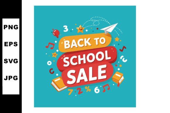 Back to School Sale Promotion Vector Wit