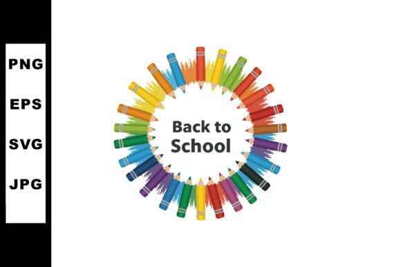 Colorful Pencils Circle Back to School E: A Creative Solution for Educational and Marketing Needs