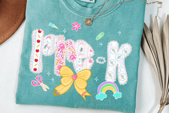 Lace Pre-K Png, Back to School Png: Strategic Design Assets for Creative and Professional Use